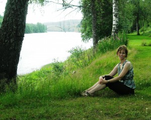 The author in Sweden near her great-grandmother's birthplace. (Photo by Pia Röstell)