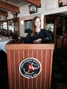 Michelle at the Yacht Club speaking