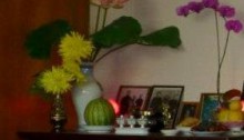 A family altar honoring ancestors.