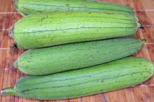 Mướp squash taste great in stir fry and soup. Left on the vine and dried they become luffa sponges.