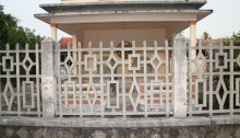Concrete graves in front of Mr. Xuyếns house.